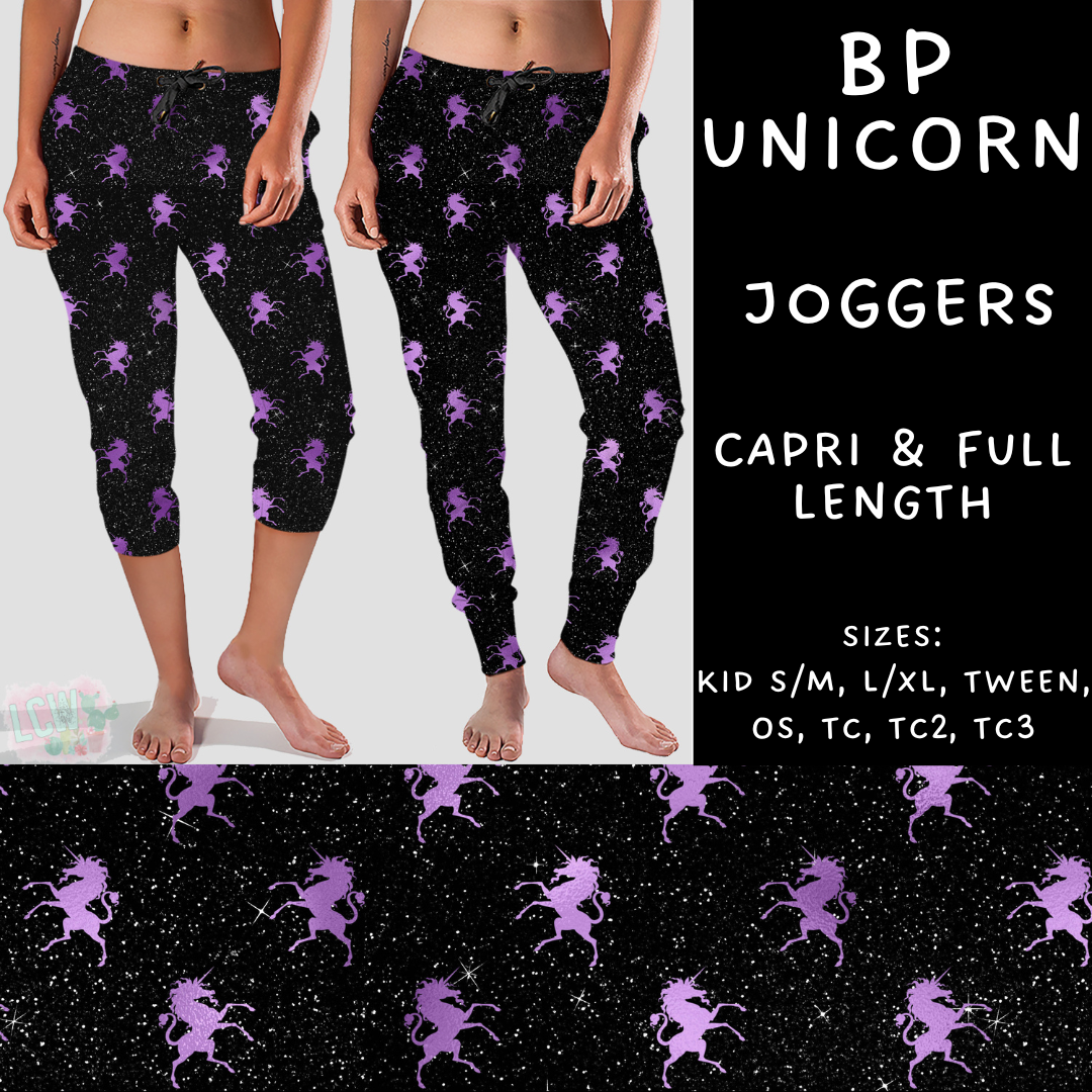 Ready To Ship - BP Unicorn - Full Length Joggers TC - Capri Joggers TC