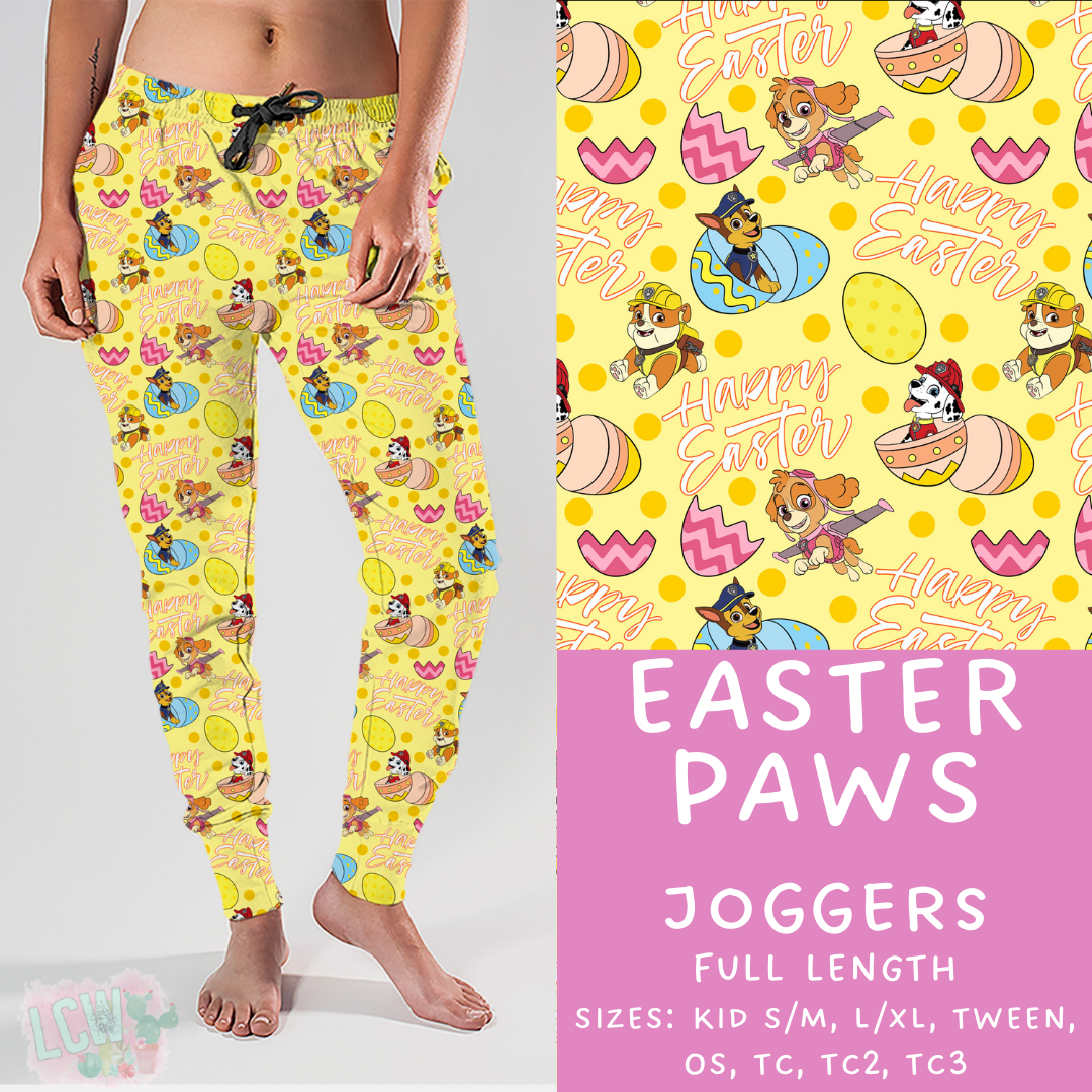 Ready To Ship - Easter Paws - Joggers Kids S/M