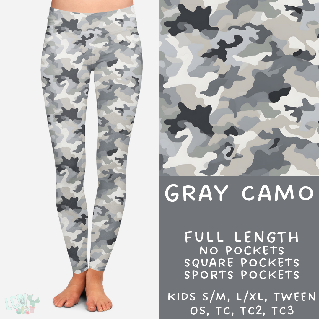 Ready to Ship - Gray Camo Leggings