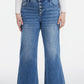BAYEAS Full Size High Waist Button-Fly Raw Hem Wide Leg Jeans