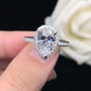 2 Carat Moissanite Teardrop Cluster Ring