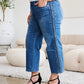 Judy Blue Full Size Braid Side Detail Wide Leg Jeans