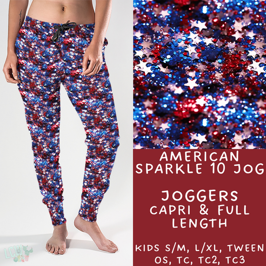 Ready To Ship - American Sparkle 10 Joggers - Kids LXL