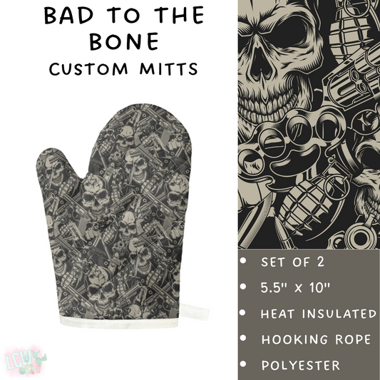 Ready To Ship - Bad to the Bone Mitts