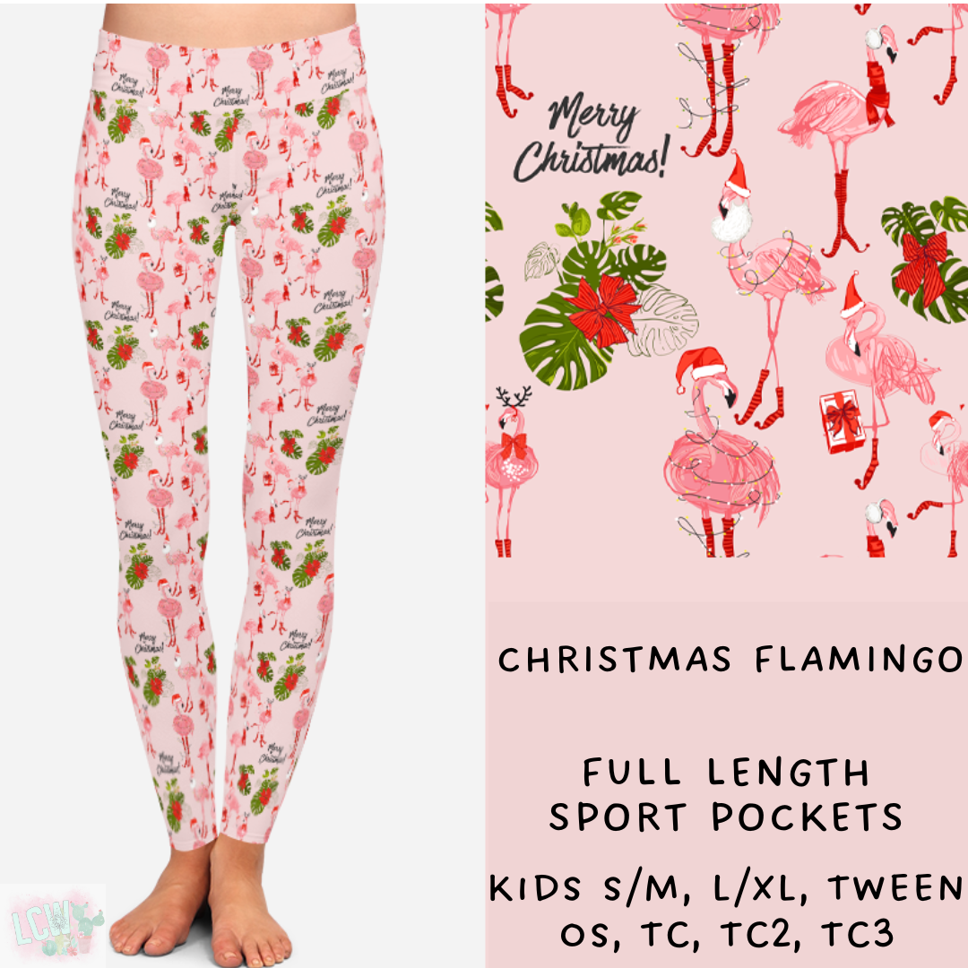 Ready To Ship - Coastal Christmas - Christmas Flamingo
