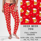 Ready To ship - Christmas Lounge - Deer Beer Joggers