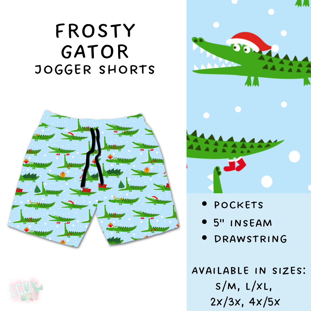 Ready To Ship - Coastal Christmas - Frosty Gator