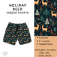 Ready To Ship - Holiday Deer Jogger Shorts
