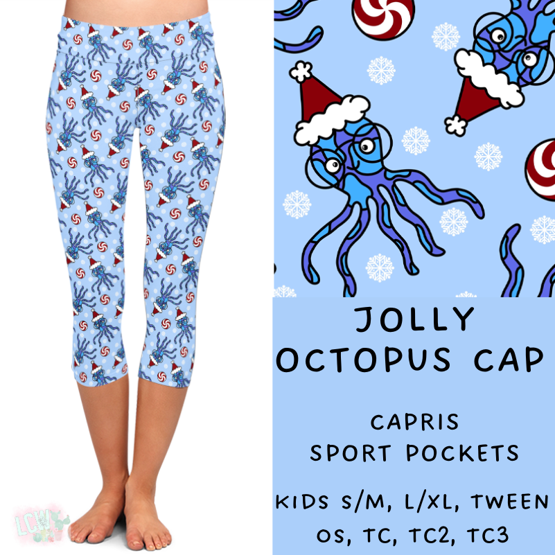 Ready To Ship - Coastal Christmas -Jolly Octopus