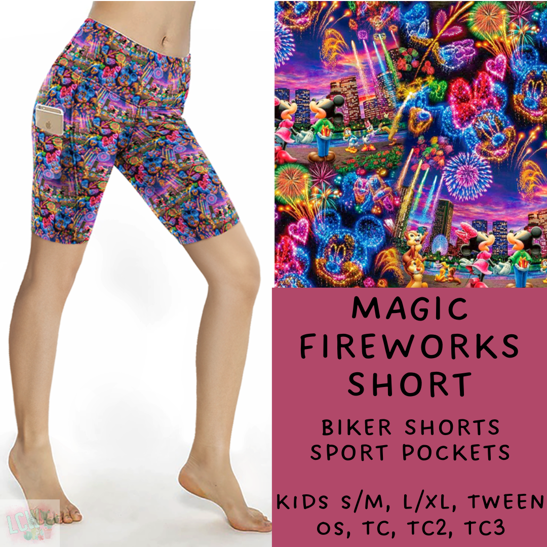 Ready To Ship - Magic Fireworks Biker Shorts