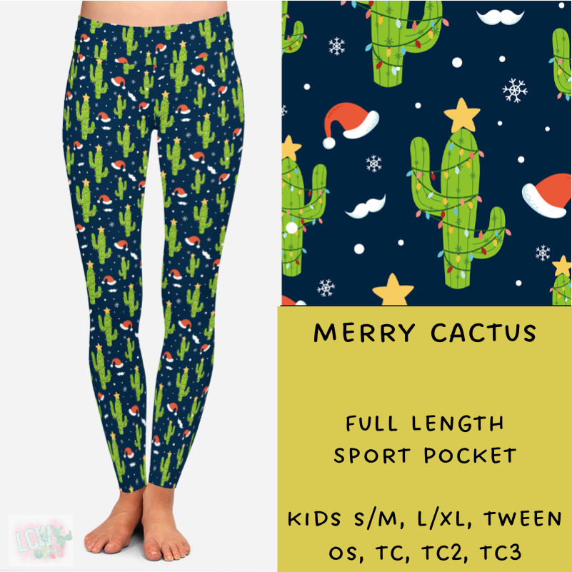 Ready To Ship - Coastal Christmas- Merry Cactus