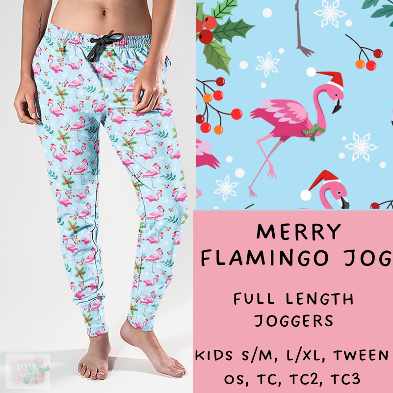 Ready To Ship - Coastal Christmas - Merry Flamingo