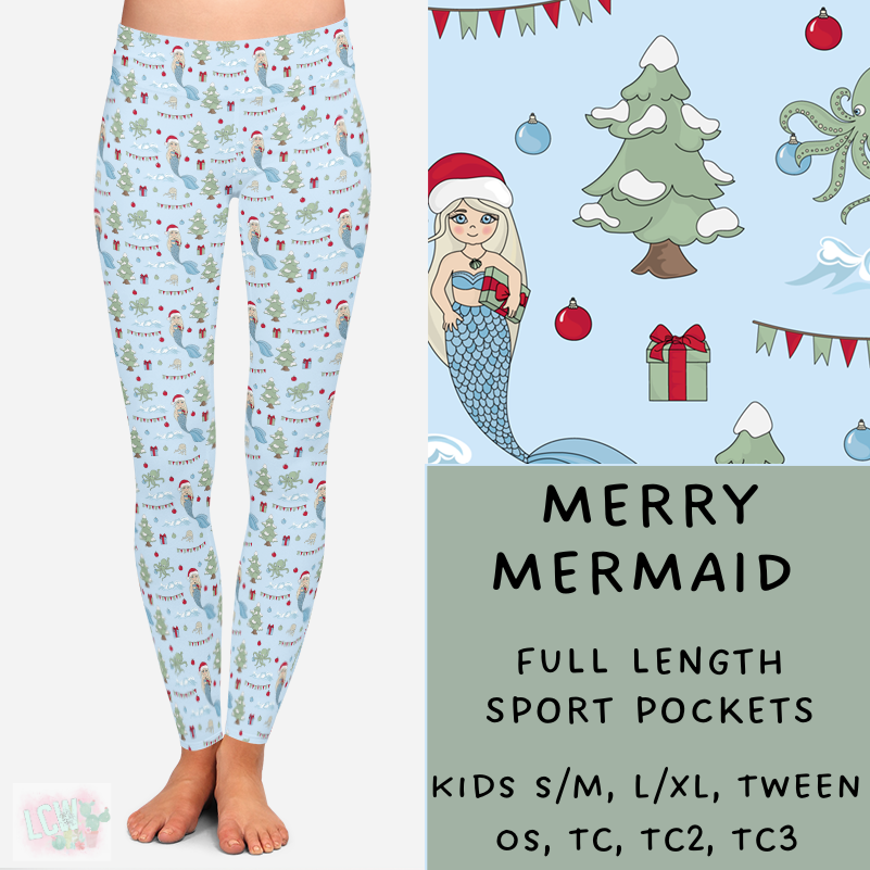 Ready To Ship - Coastal Christmas - Merry Mermaid