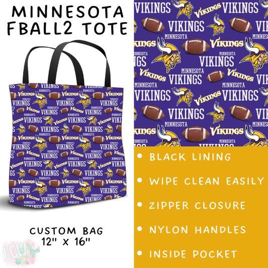 Ready To Ship - Minnesota FBall2 Tote