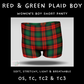Ready To Ship - Red & Green Plaid Boy Shorts