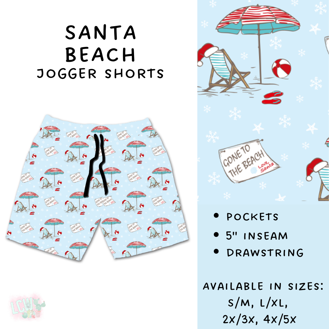 Ready To Ship - Coastal Christmas - Santa Beach