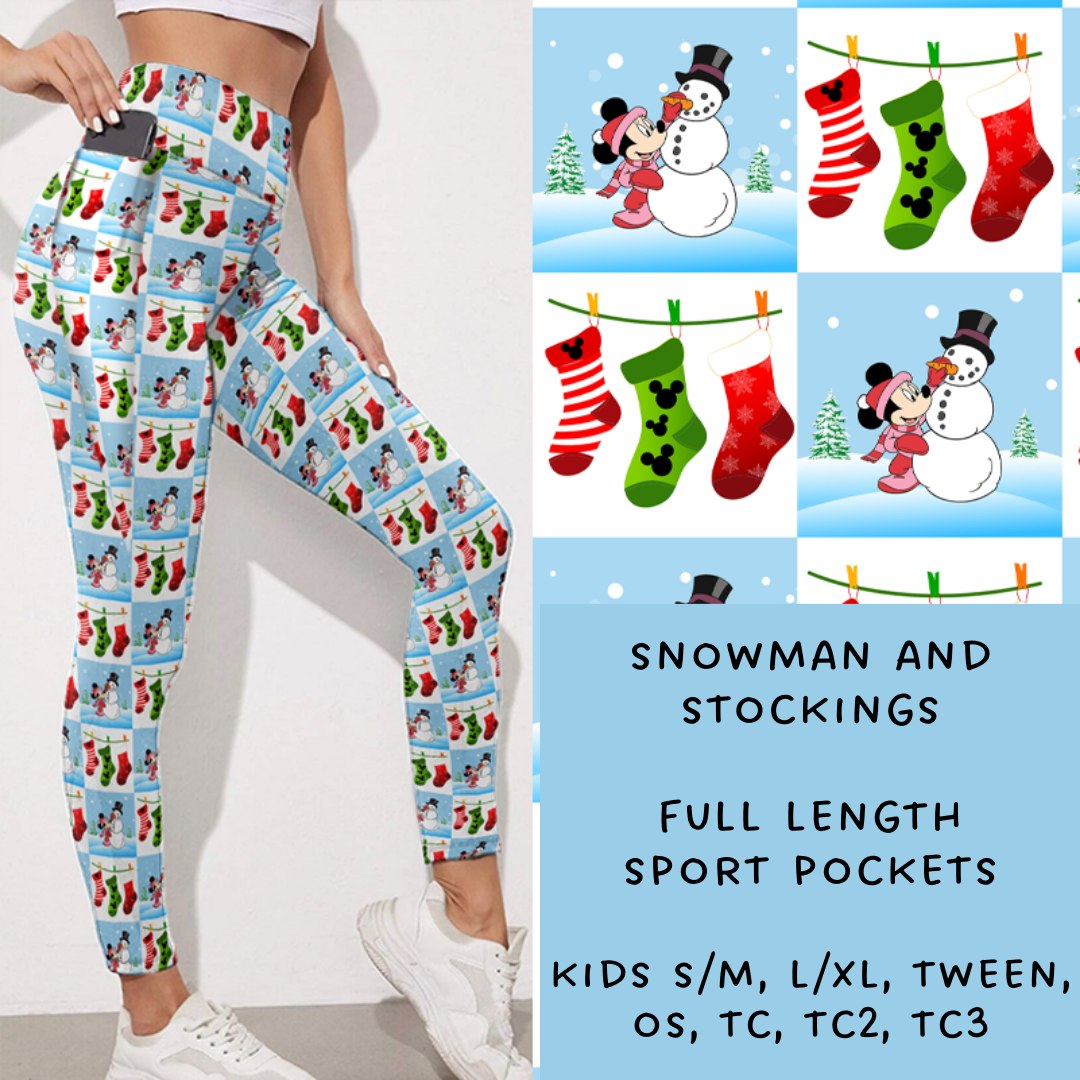 Ready To Ship - Snowman and Stockings Leggings