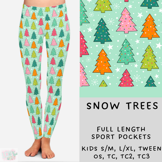 Ready To Ship - Snow Trees Leggings