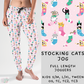Ready To Ship - Christmas Lounge - Stocking Cats Joggers