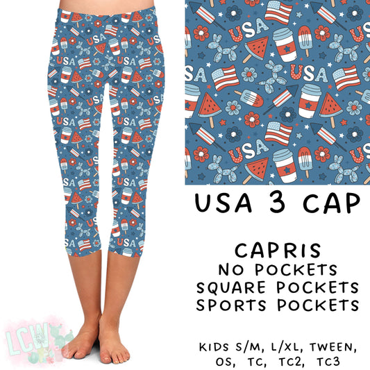 Ready To Ship - Closes 6/14 USA 3 Capri Leggings