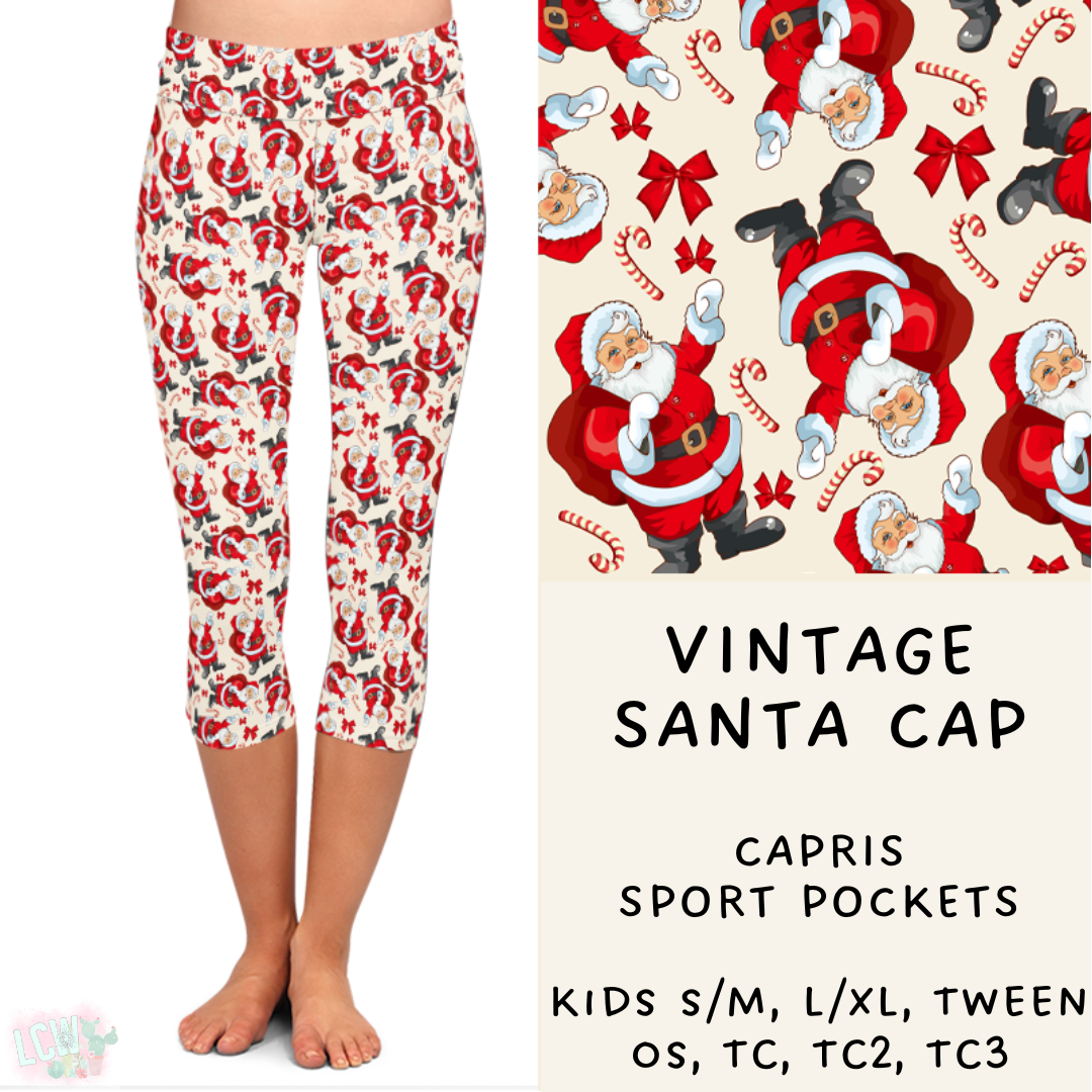 Ready To Ship - Vintage Santa Leggings & Capris