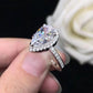 2 Carat Moissanite Teardrop Cluster Ring